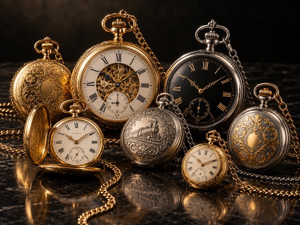 Alte Taschenuhren aus Gold und Silber